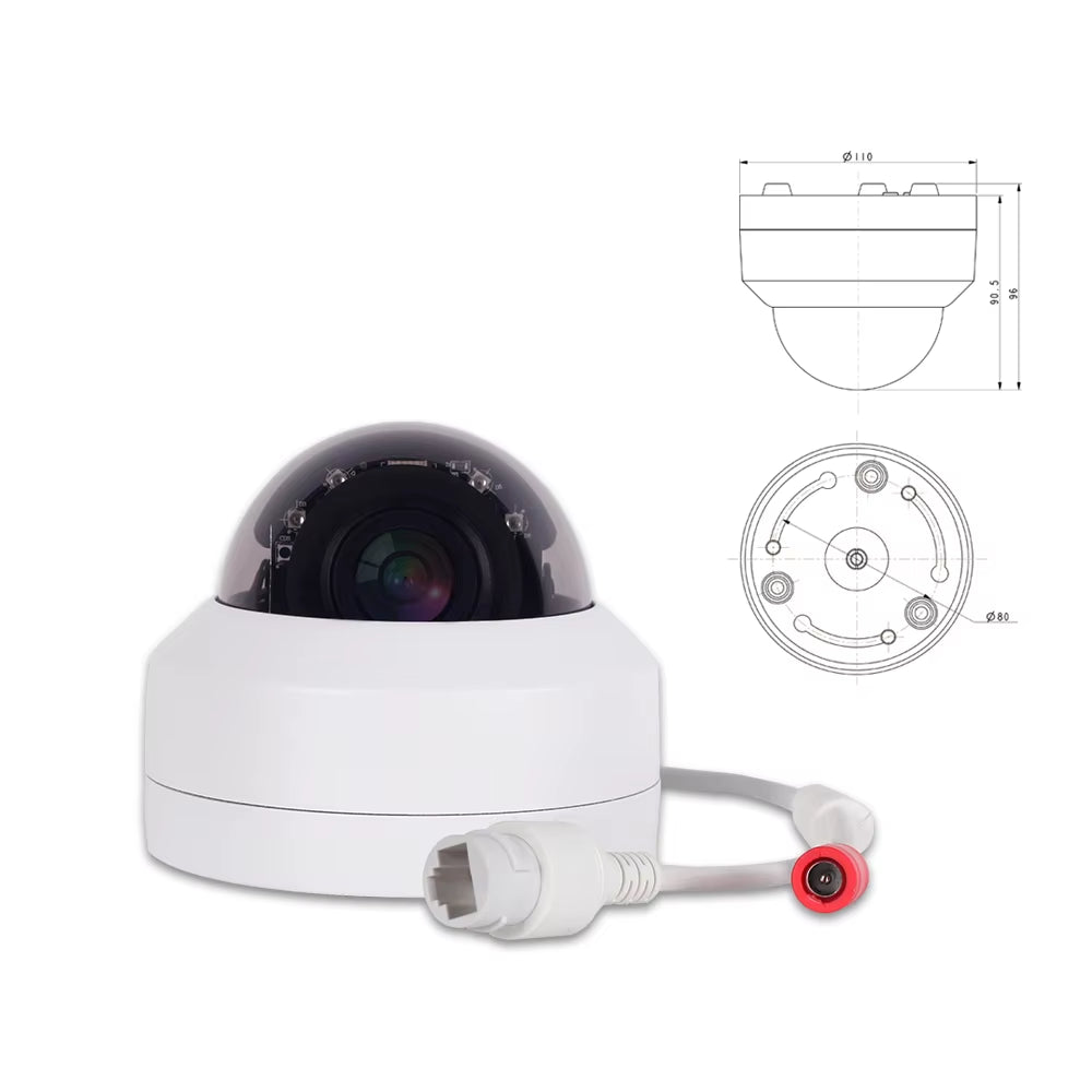 5.0MP Mini PTZ IP Camera Super HD 25660X1920 Pan/Tilt 5X Zoom IR Dome Camera Weatherproof Poe IP Cameras Hikvision Compatible