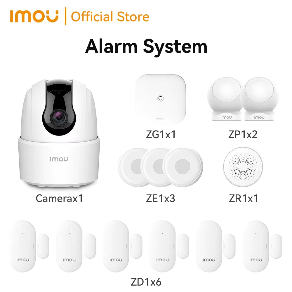 Home Wifi Alarm System Zigbee 3.0 Real Time App Push Motion Sensor Alarm Siren Window Door Sensor IP Camera Work with Alexa