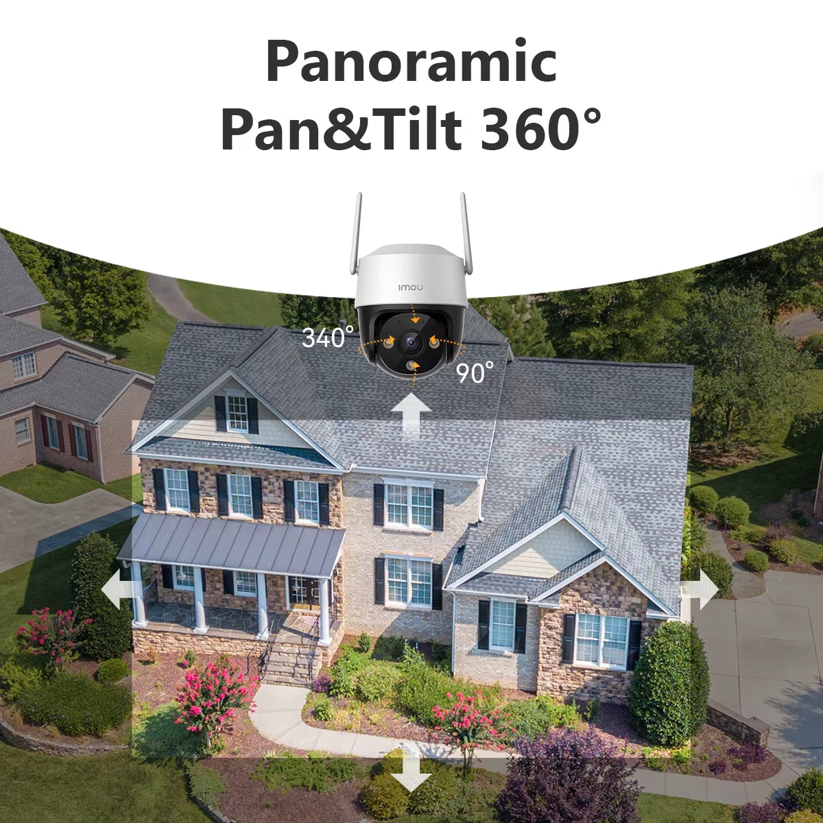 Cruiser SE+ 3MP Outdoor PTZ Wi-Fi Camera IP66 Weatherproof Camera Two Way Audio Colorful Night Vision AI Human Detection