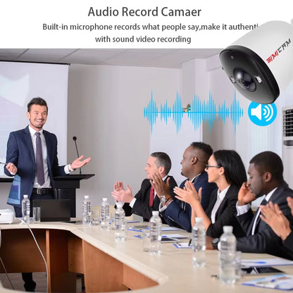 Poe IP Security Camera Outdoor with Audio 4K 5MP 4MP Surveillance Color Night Vision Fish Eye Ultra Wide Angle Lens 1.6Mm/2.8Mm