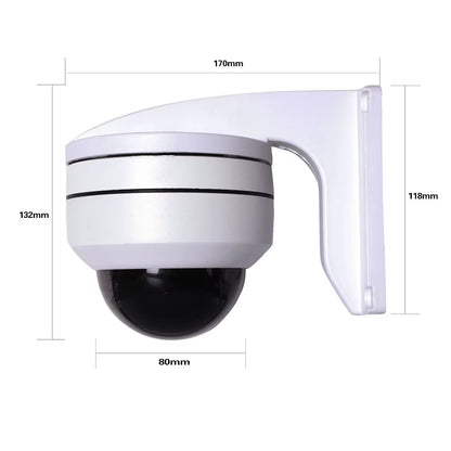 5.0MP Mini PTZ IP Camera Super HD 25660X1920 Pan/Tilt 5X Zoom IR Dome Camera Weatherproof Poe IP Cameras Hikvision Compatible