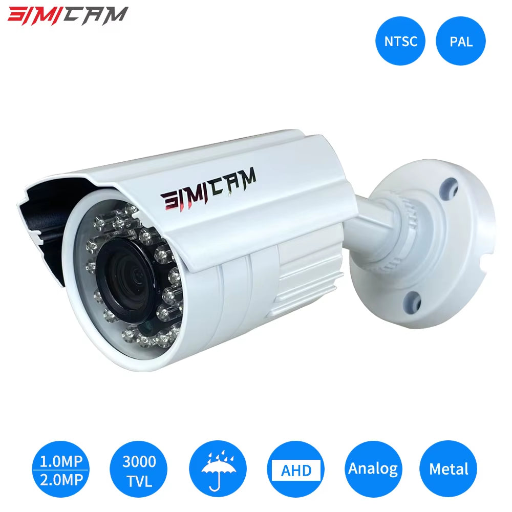 Analog AHD Video Surveillance Camera 1080P 2.0MP 3000TVL NTSC/PAL Waterproof CCTV DVR Camera Night Vision Security Cam
