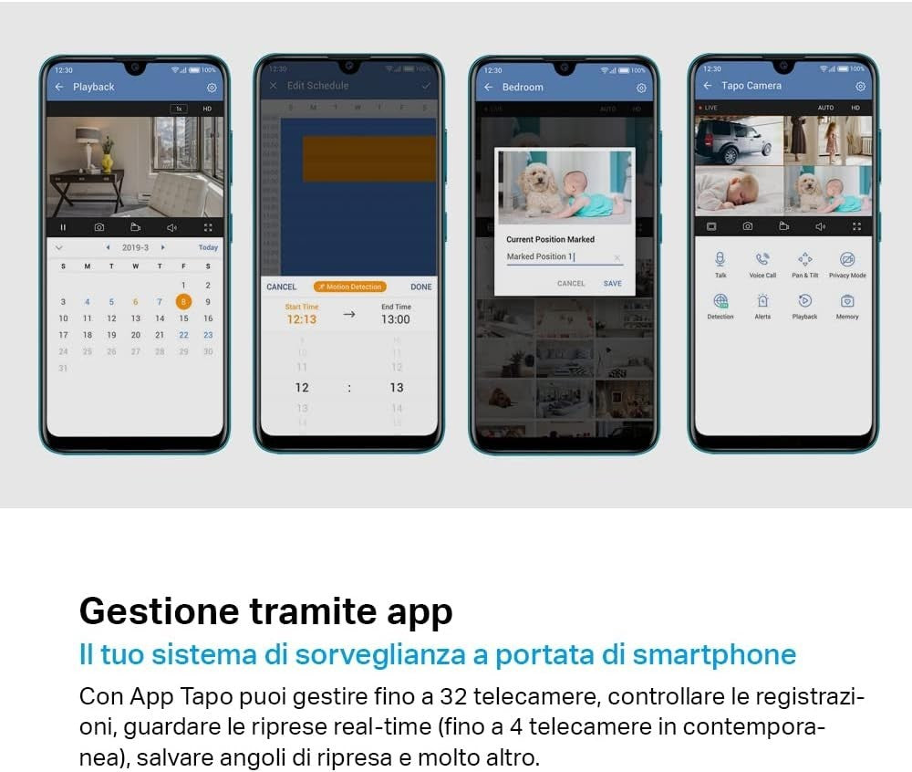 Tapo C200 Telecamera Wi-Fi Interno FHD, Videocamera Sorveglianza, Visione Nottur