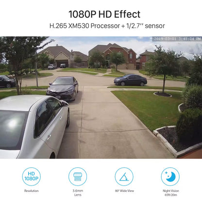 H.265/H.264 1080P Surveillance IP Camera FULL HD 1080P 2.0 Megapixel IR Night Vision Outdoor CCTV Camera IP 1080P DC 12V/48V Poe