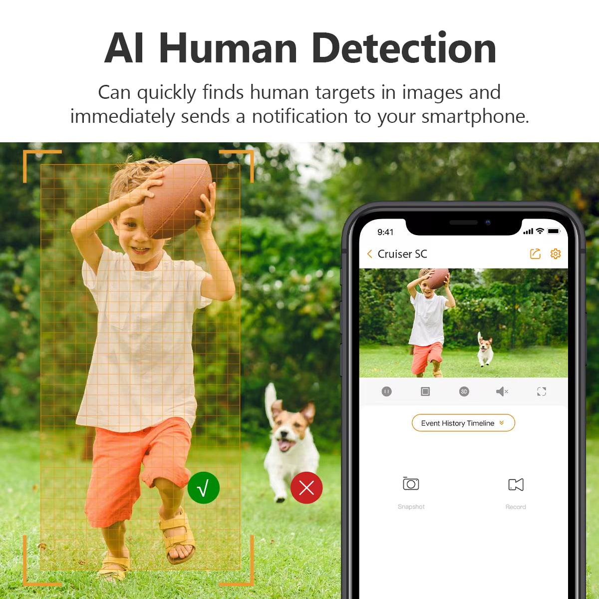 IMOU Cruiser SC 4G Camera Red-Blue Warning Lights Outdoor Security Camera Full-Color Night Vision AI Human Detection IP66