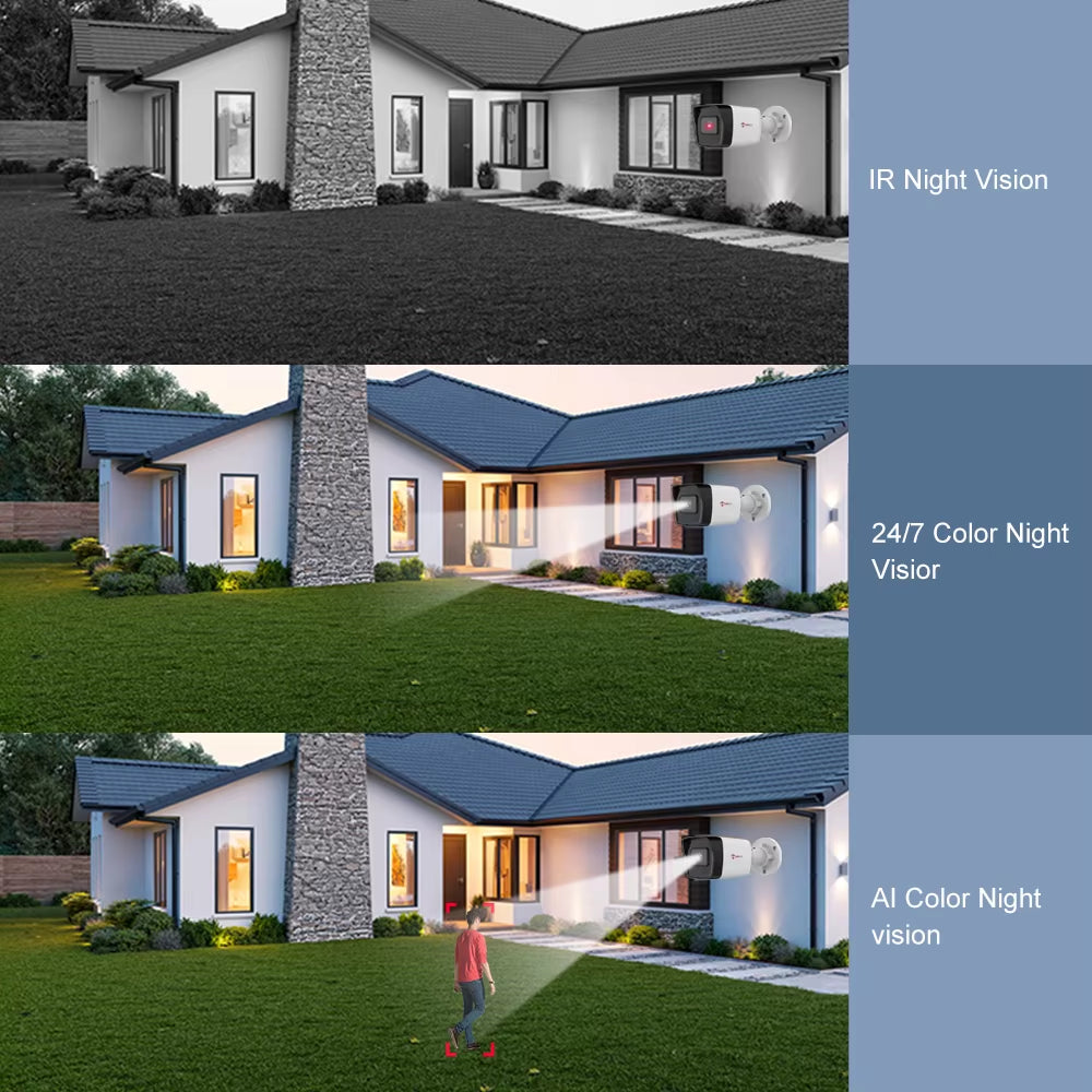 Anpviz 8MP POE IP Bullet Camera Outdoor Smart Dual-Light Color Vu 30M CCTV Video Surveillance SD Card Slot Human/Car Detection