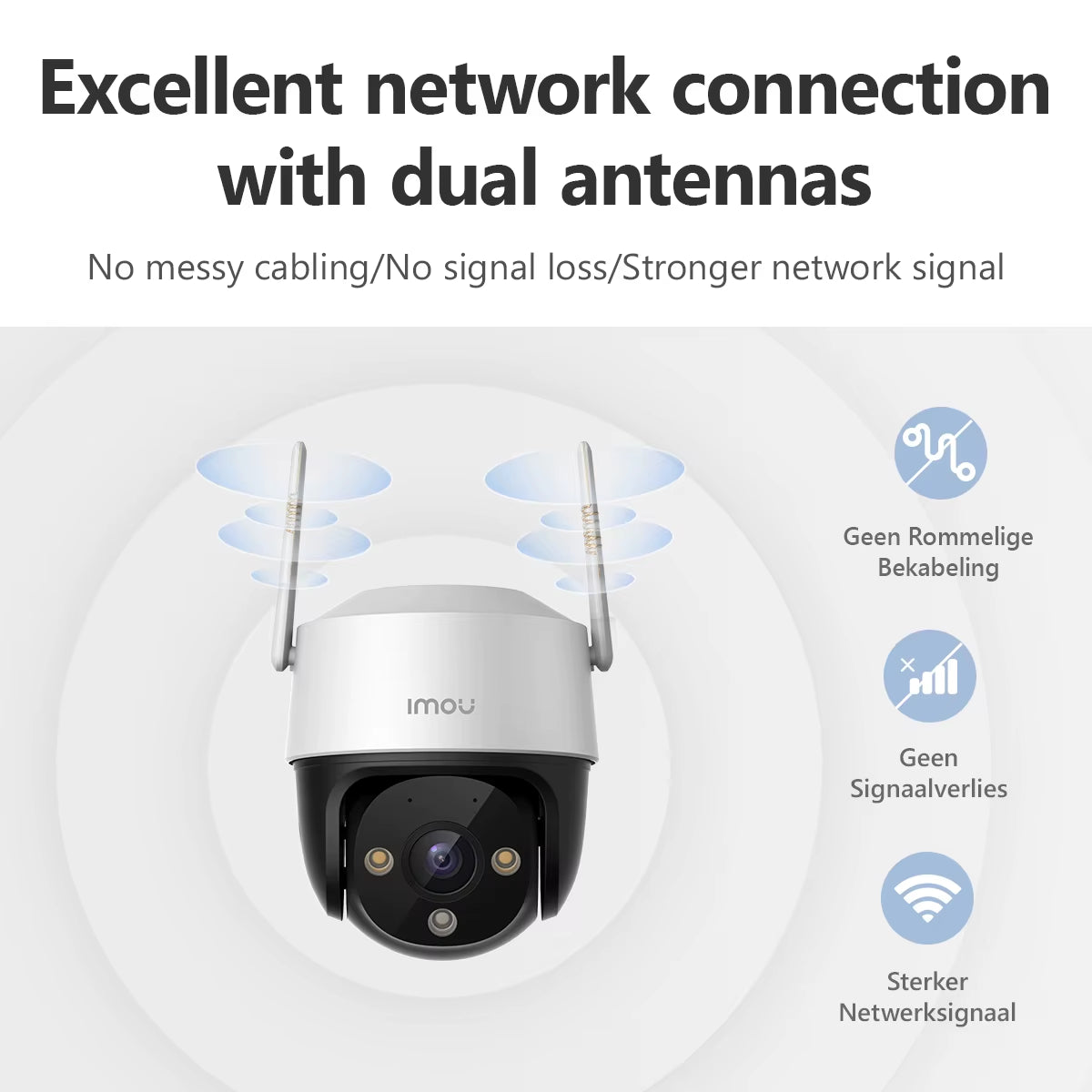 IMOU Cruiser SE+ 5MP 3K Wifi Camera Dual Antenna Outdoor IP66 Weatherproof Full Color Tracking Camera AI Human Detection Camera