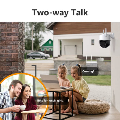 Cruiser SE+ 3MP Outdoor PTZ Wi-Fi Camera IP66 Weatherproof Camera Two Way Audio Colorful Night Vision AI Human Detection